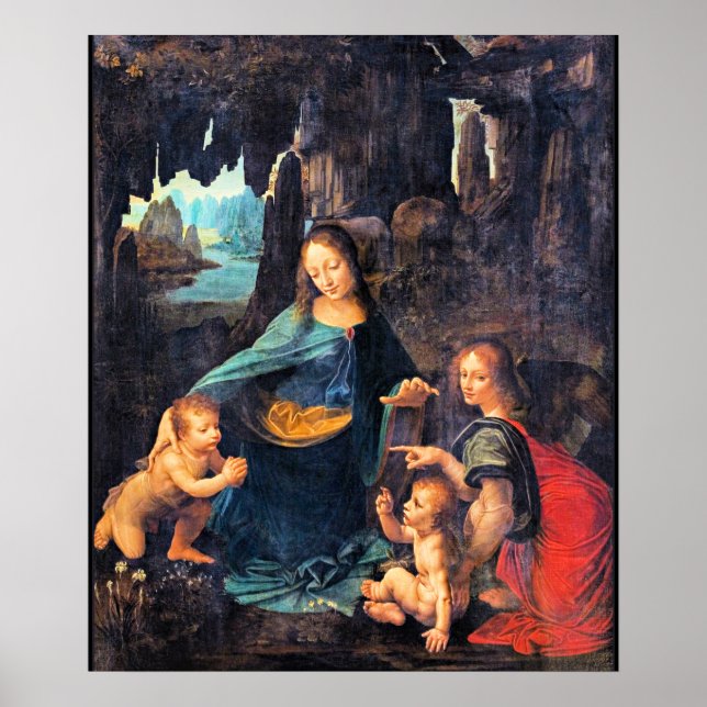 Leonardo da Vinci - The Virgin of the Rocks,  Poster (Front)
