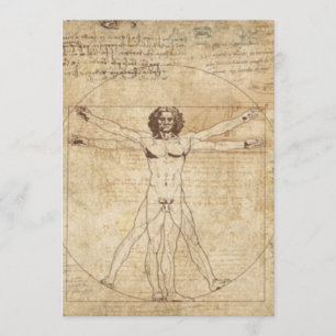Leonardo Da Vinci The Vitruvian Man Invitation
