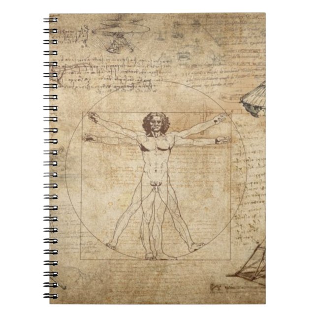 Leonardo Da Vinci The Vitruvian Man Notebook (Front)