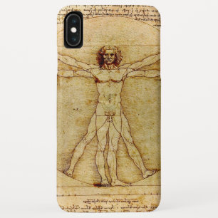 Leonardo da Vinci - Vitruvian Man drawing iPhone XS Max Case