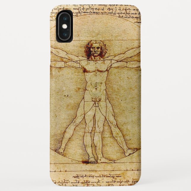 Leonardo da Vinci - Vitruvian Man drawing Case-Mate iPhone Case (Back)