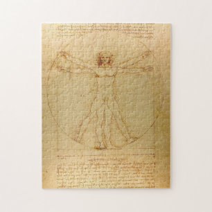 Leonardo Da Vinci, Vitruvian Man, Golden Ratio Jigsaw Puzzle