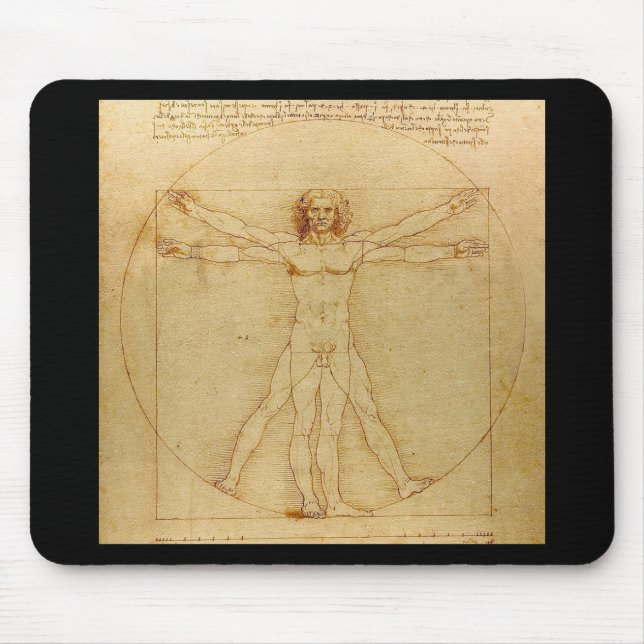 Leonardo da Vinci , Vitruvian Man Mouse Pad (Front)