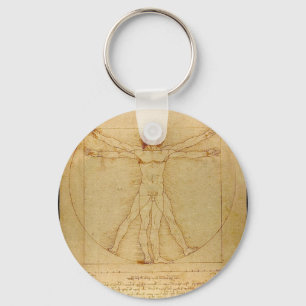 Leonardo Da Vinci - Vitruvian Man Painting Key Ring