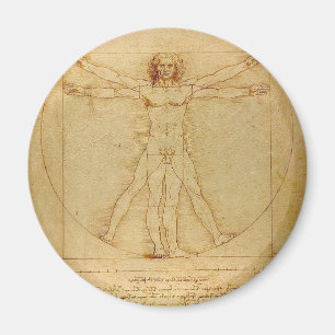 Leonardo Da Vinci - Vitruvian Man Painting Magnet