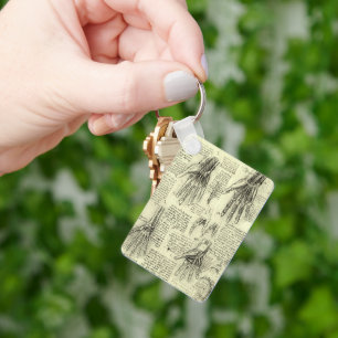 Leonardo da Vinci's Anatomy of the Human Hand Key Ring