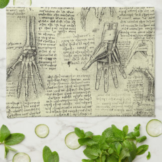 Leonardo da Vinci's Anatomy of the Human Hand Tea Towel