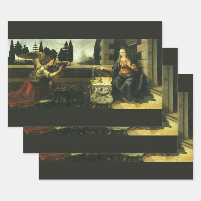 Leonardo da Vinci's Annunciation of the Lord Wrapping Paper Sheet (Set)