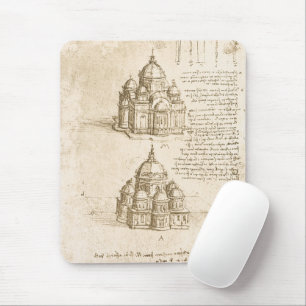 Leonardo da Vinci's Architectural Cathedral Study Mouse Pad