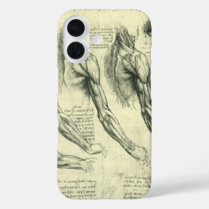 Leonardo da Vinci's Arm and Shoulder Anatomy iPhone 16 Case