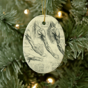 Leonardo da Vinci's Arm and Shoulder Anatomy Ceramic Tree Decoration