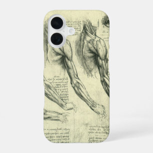 Leonardo da Vinci's Arm and Shoulder Anatomy iPhone 16 Case