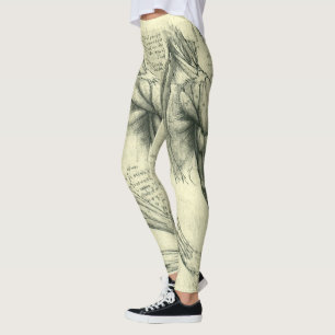 Leonardo da Vinci's Arm and Shoulder Anatomy Leggings