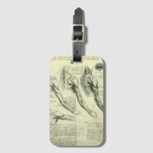Leonardo da Vinci's Arm and Shoulder Anatomy Luggage Tag