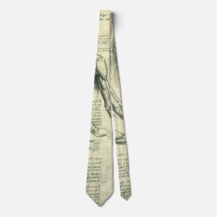 Leonardo da Vinci's Arm and Shoulder Anatomy Tie