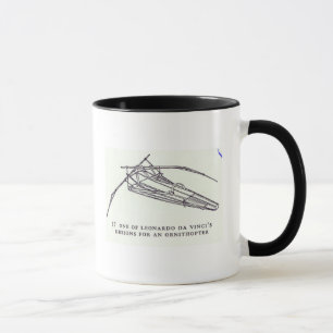 Leonardo da Vinci's designs for an Ornithopter Mug