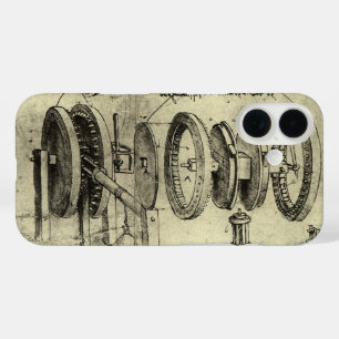 Leonardo da Vinci's Engineering Sketch of a Wheel iPhone 16 Case