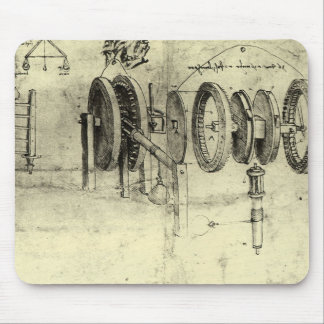 Leonardo da Vinci's Engineering Sketch of a Wheel Mouse Pad