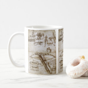 Leonardo da Vinci's Giant Crossbow Weapon Sketch Coffee Mug