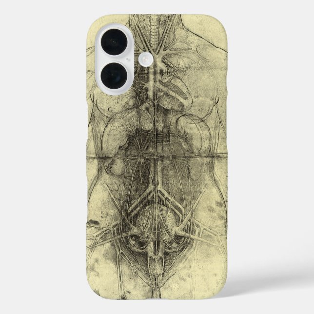 Leonardo da Vinci's Human Anatomy, Female Torso Case-Mate iPhone Case (Back)