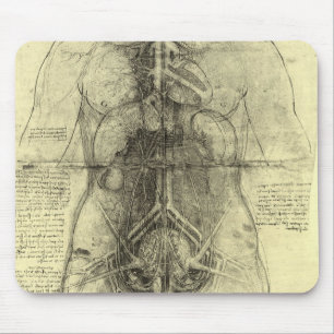 Leonardo da Vinci's Human Anatomy, Female Torso Mouse Pad