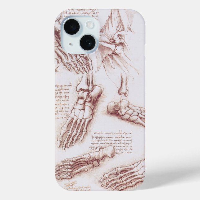 Leonardo da Vinci's Human Anatomy Foot Bones Case-Mate iPhone Case (Back)