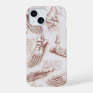 Leonardo da Vinci's Human Anatomy Foot Bones iPhone 15 Case