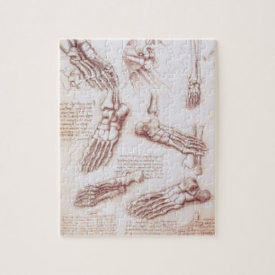 Leonardo da Vinci's Human Anatomy Foot Bones Jigsaw Puzzle
