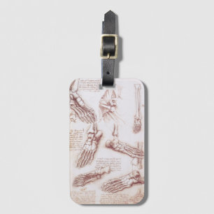 Leonardo da Vinci's Human Anatomy Foot Bones Luggage Tag