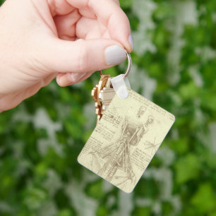 Leonardo da Vinci's Human Anatomy Spinal Column Key Ring