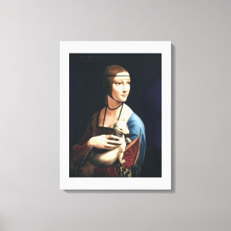 Leonardo da Vinci's Lady with an Ermine (ca. 1490) Canvas Print