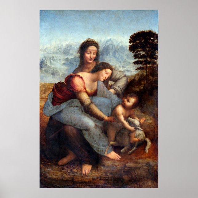 Leonardo da Vinci's Lady with an Ermine (ca. 1490) Poster (Front)