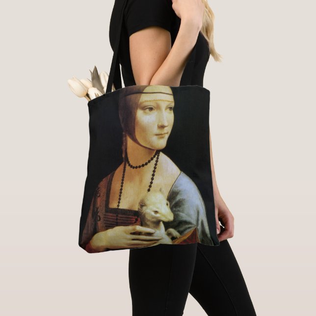 Leonardo da Vinci's Lady with an Ermine Tote Bag (Close Up)