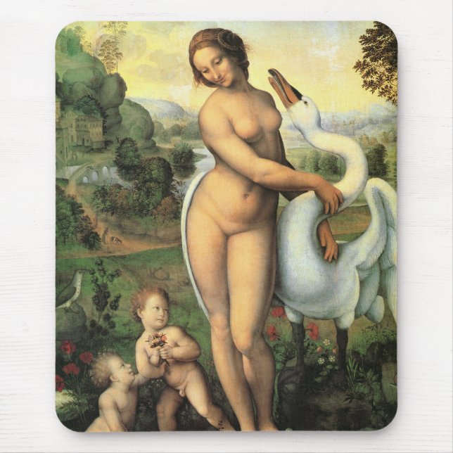 Leonardo da Vinci's Leda and the Swan Mouse Pad (Front)
