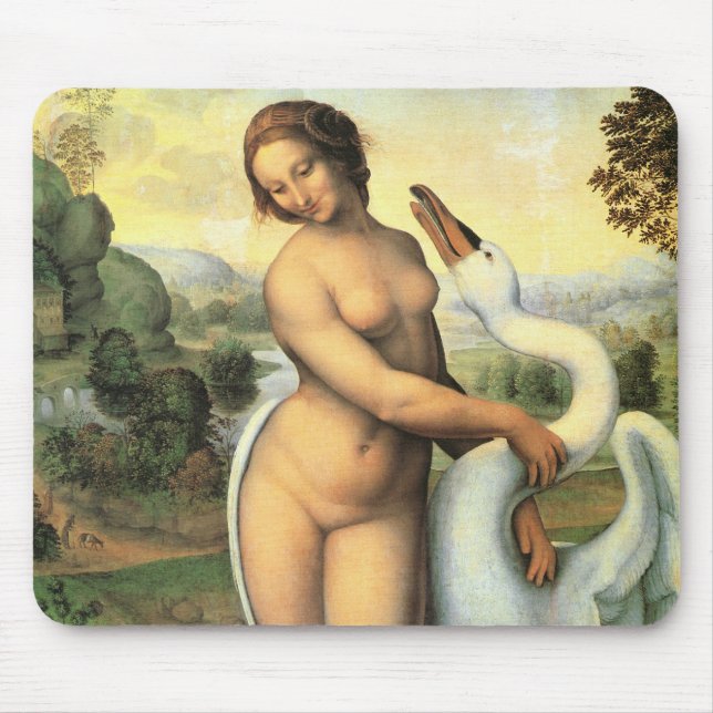 Leonardo da Vinci's Leda and the Swan Mouse Pad (Front)