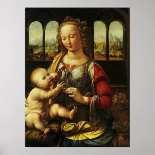 Leonardo da Vinci's Madonna of the Carnation Poster
