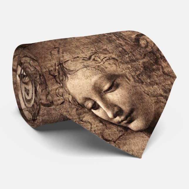Leonardo Da Vinci's Masterpiece - La Scapigliata Tie (Rolled)