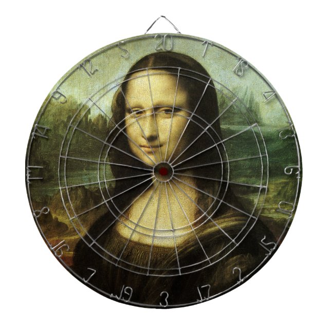 Leonardo da Vinci's Mona Lisa, Renaissance Art Dartboard (Front)