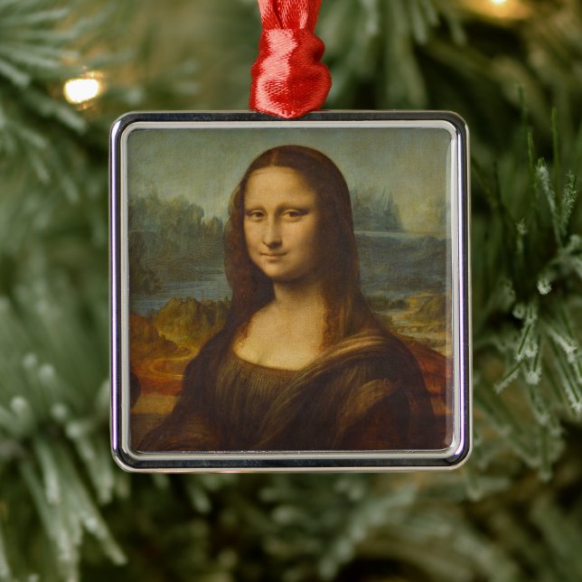 Leonardo da Vinci's Mona Lisa, Renaissance Art Metal Ornament (Tree)