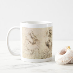 Leonardo da Vinci's Old Man and Water Sketch Coffee Mug