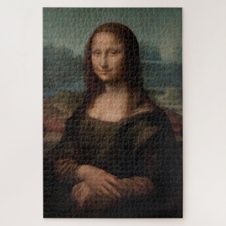 Leonardo da Vinci's Portrait of Mona Lisa Poster T Jigsaw Puzzle