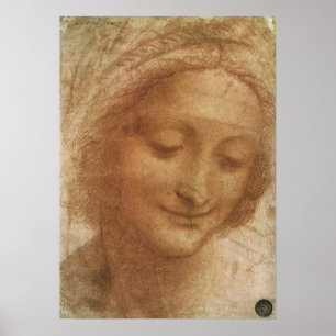 Leonardo da Vinci's Portrait of Saint Anne Study Poster