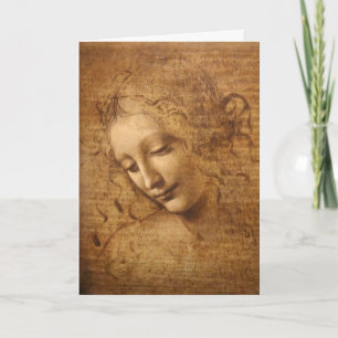 Leonardo da Vinci's Scapigliata, Head of a Woman Card