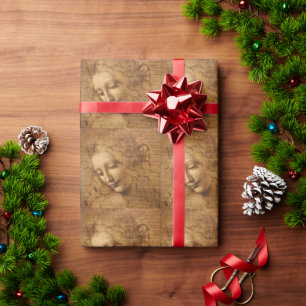 Leonardo da Vinci's Scapigliata, Head of a Woman Wrapping Paper