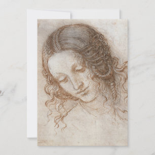 Leonardo da Vinci's Study of the Head of Leda Invitation