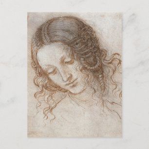 Leonardo da Vinci's Study of the Head of Leda Postcard