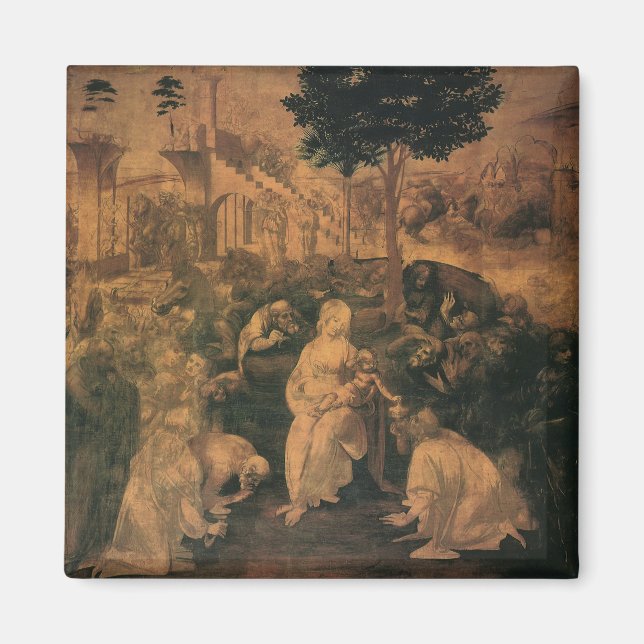 Leonardo da Vinci's The Adoration of the Magi Magnet (Front)