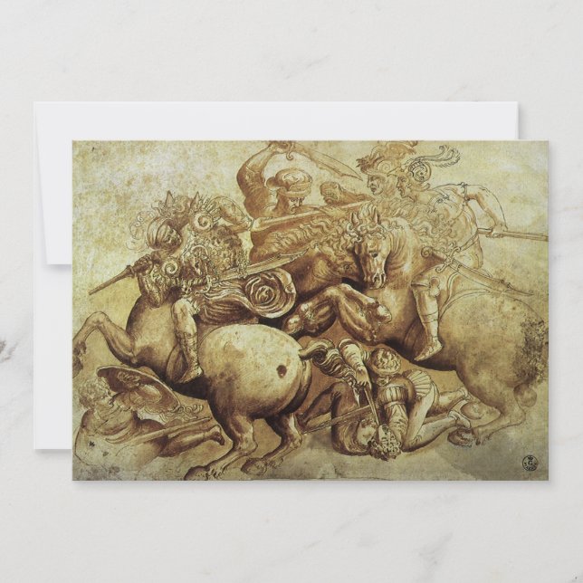 Leonardo da Vinci's The Battle of Anghiari Invitation (Front)