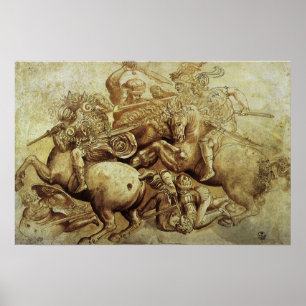 Leonardo da Vinci's The Battle of Anghiari Poster