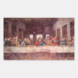 Leonardo da Vinci's The Last Supper Rectangular Sticker